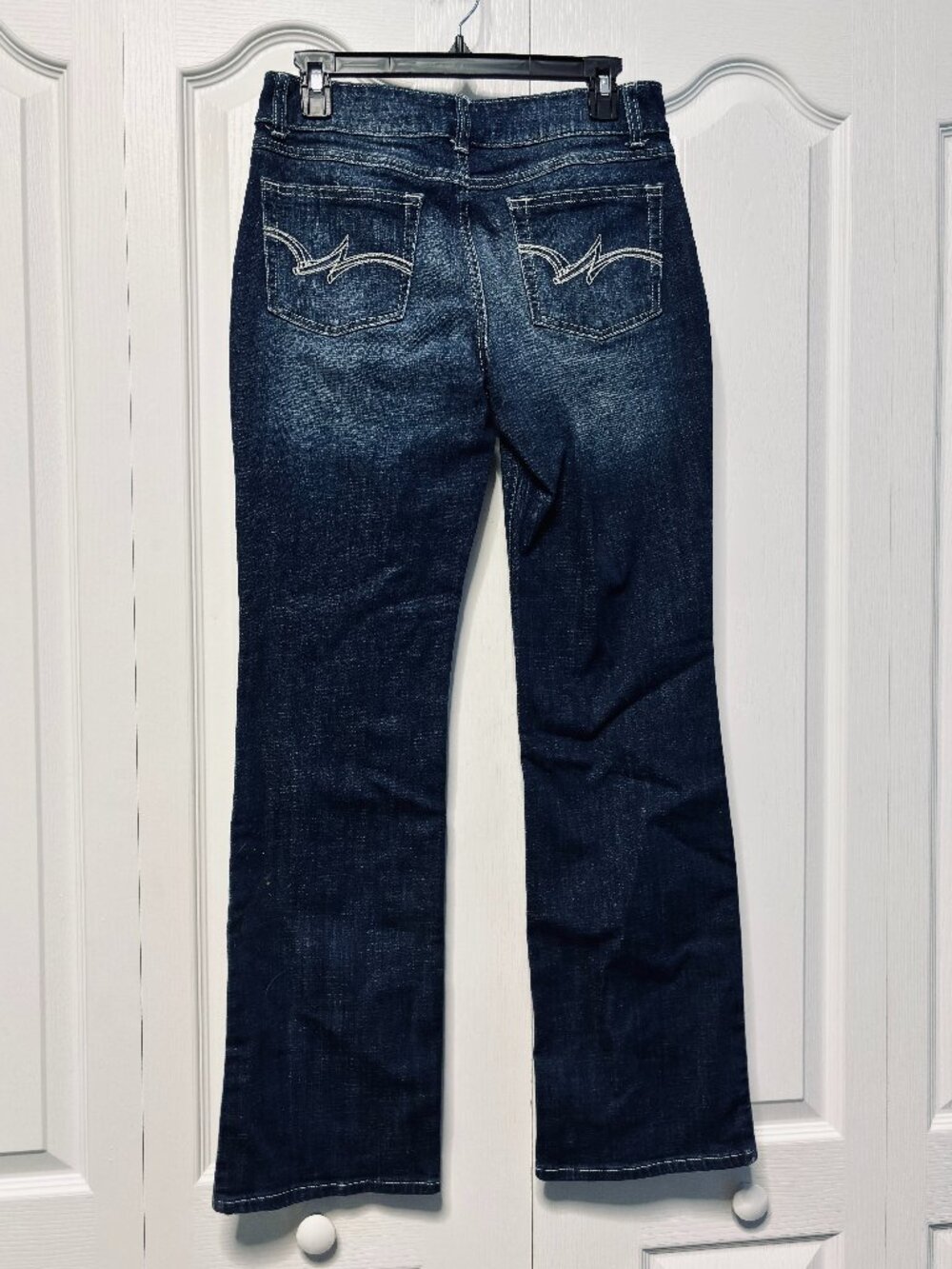 Wrangler Rock 47 Jeans Womens 7/32 Dark Wash Bootcut Stretch
